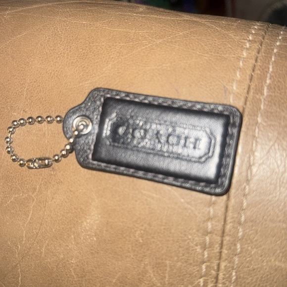 Coach Black Leather Hang Tag NWOT - Picture 2 of 3